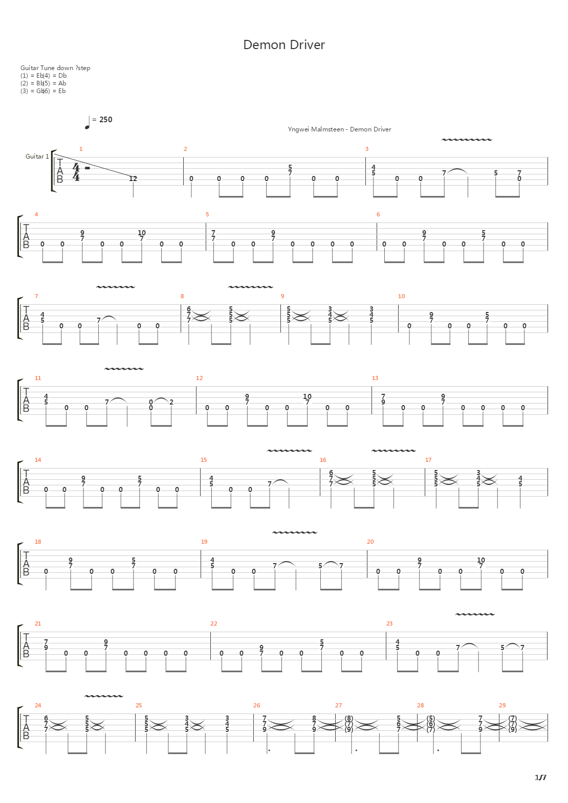 Demon Driver吉他谱