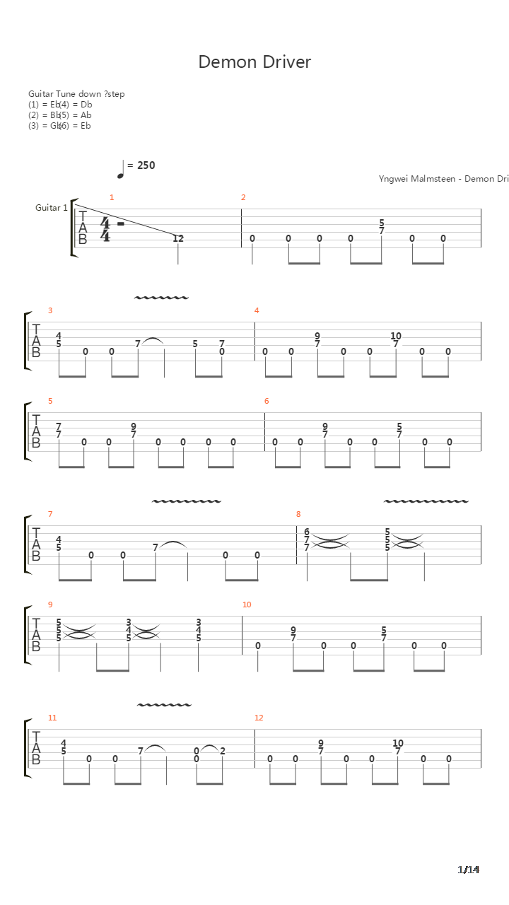 Demon Driver吉他谱