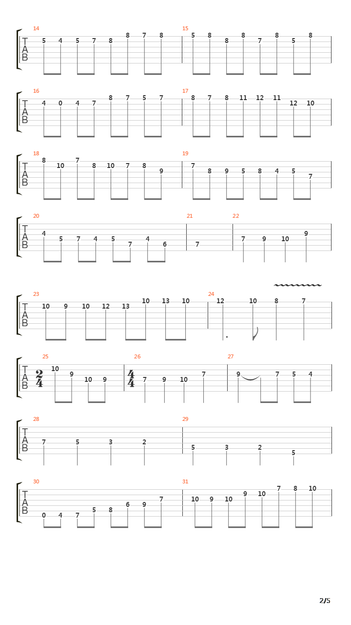 Echo Etude吉他谱