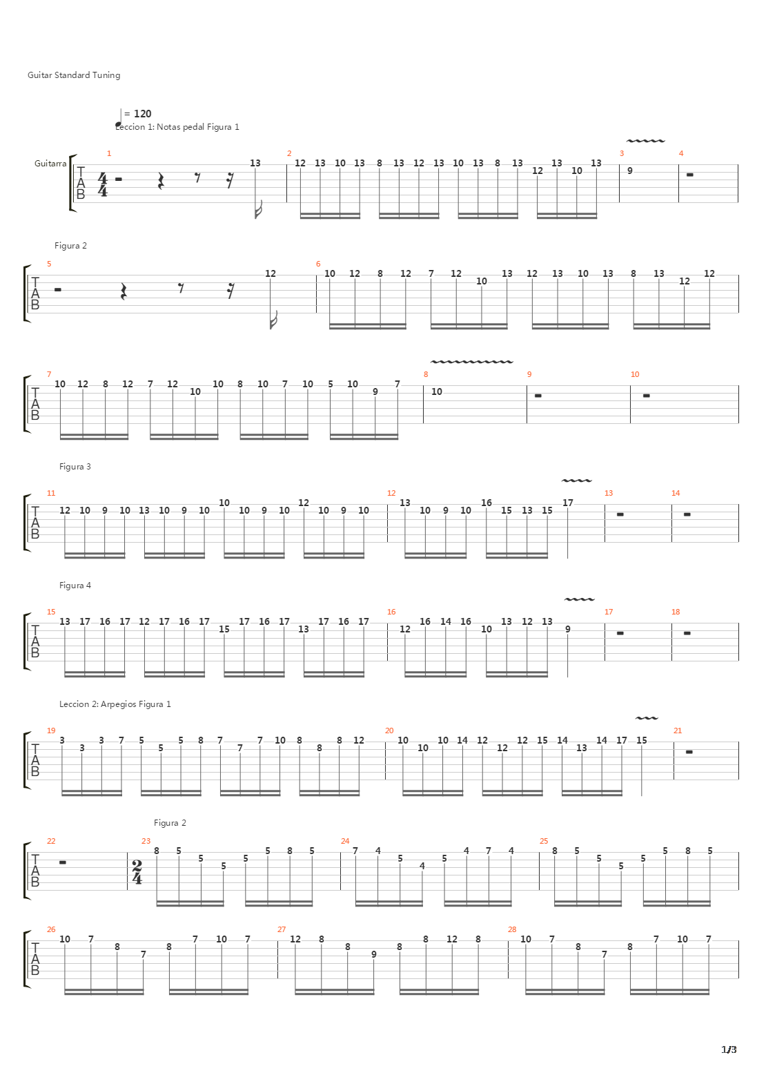 Ejercicios吉他谱