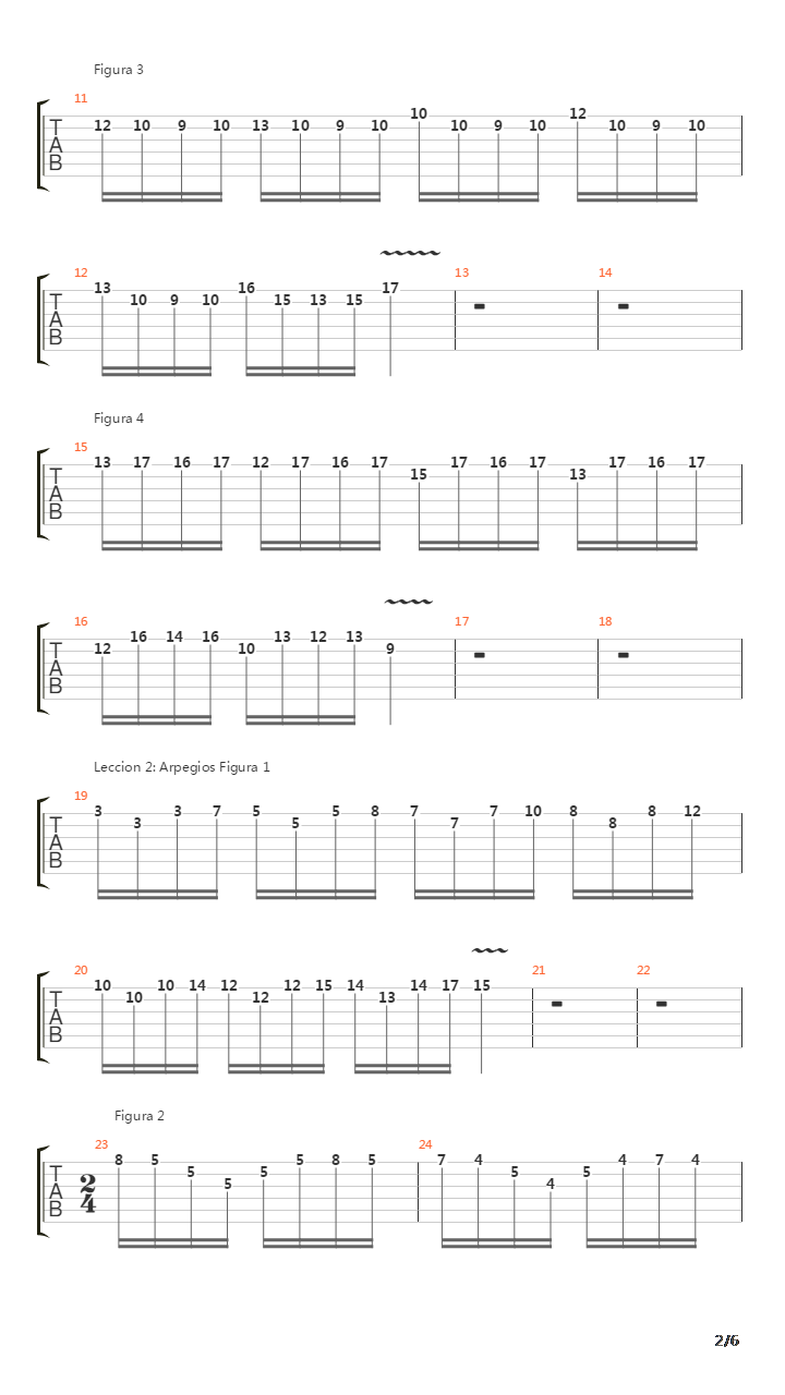 Ejercicios吉他谱