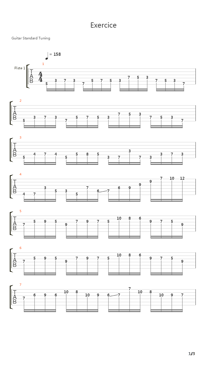 Exercise吉他谱