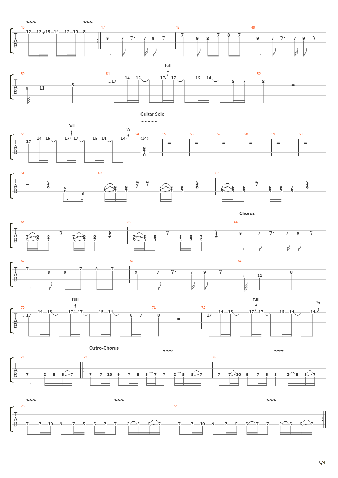 Faultline吉他谱