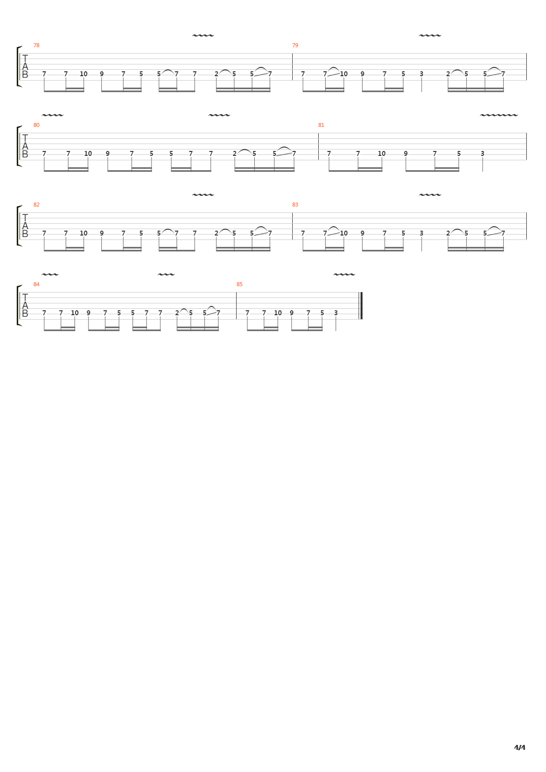 Faultline吉他谱