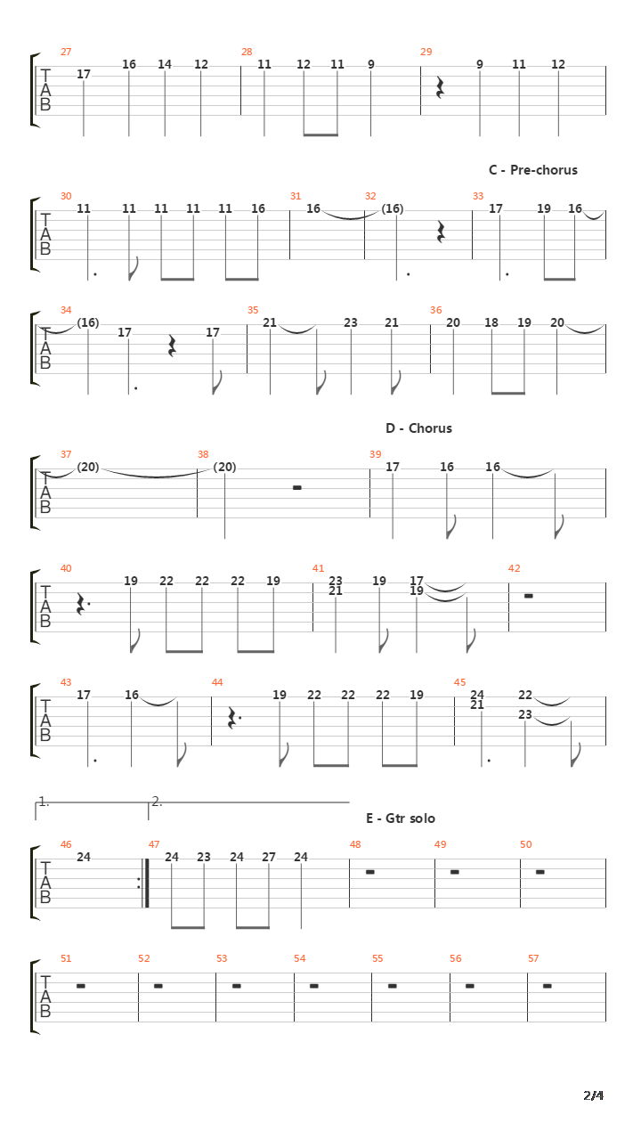 Fire吉他谱