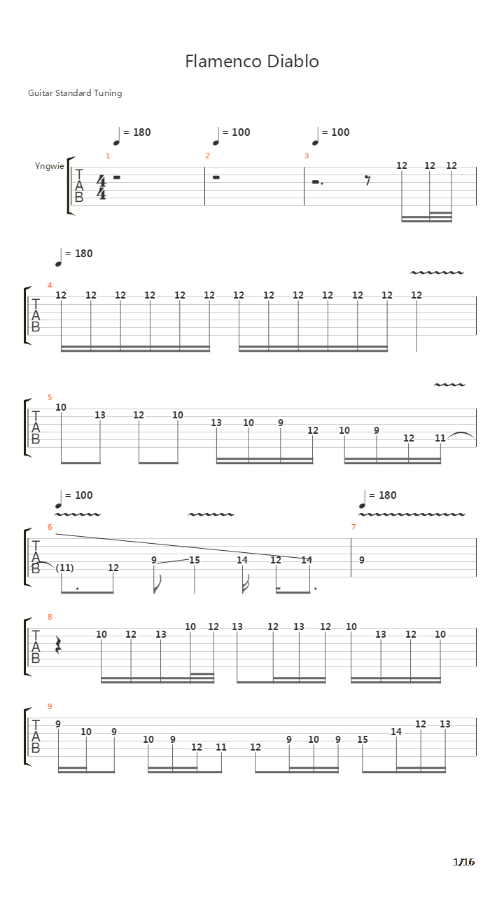 Flamenco Diablo吉他谱