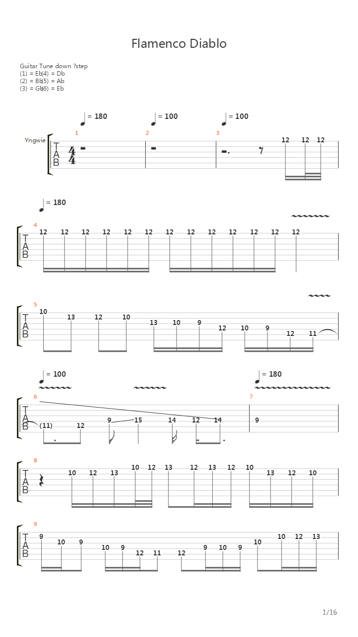 Flamenco Diablo吉他谱