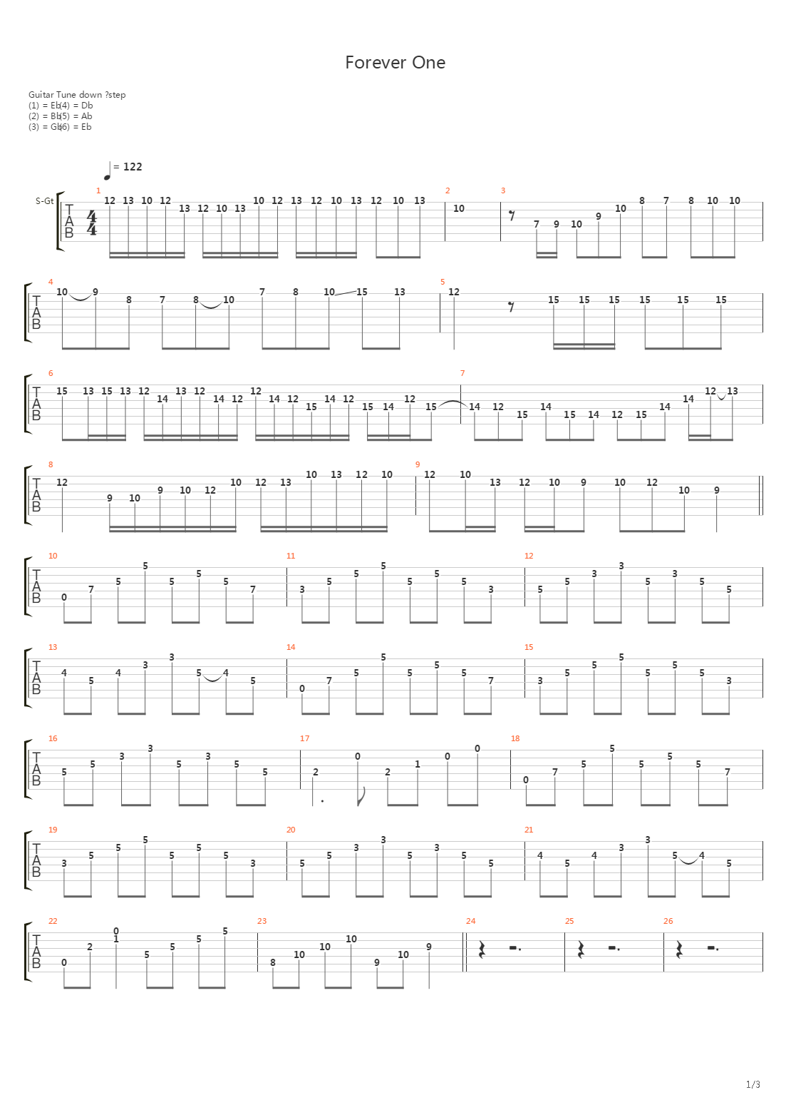 Forever One吉他谱
