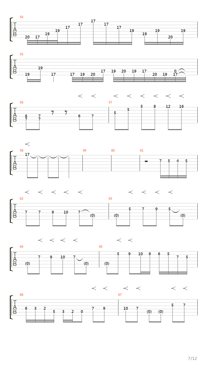 Fugue吉他谱