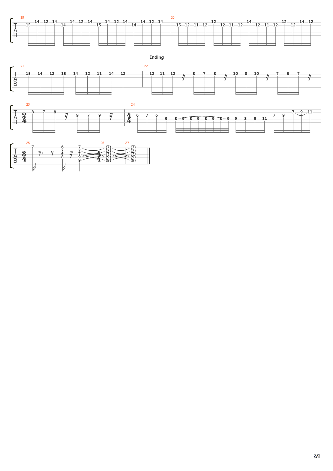 Fuguetta吉他谱