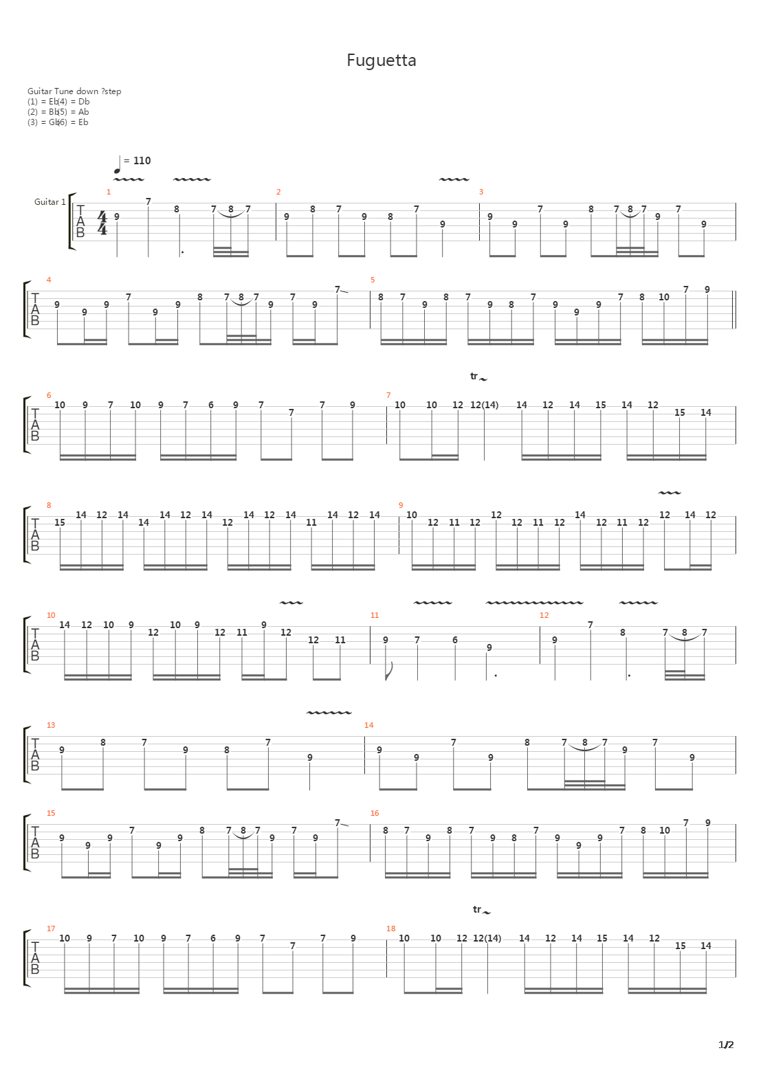 Fuguetta吉他谱