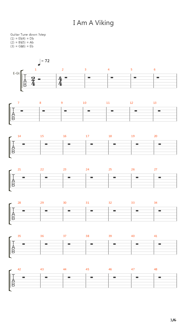 I Am A Viking吉他谱