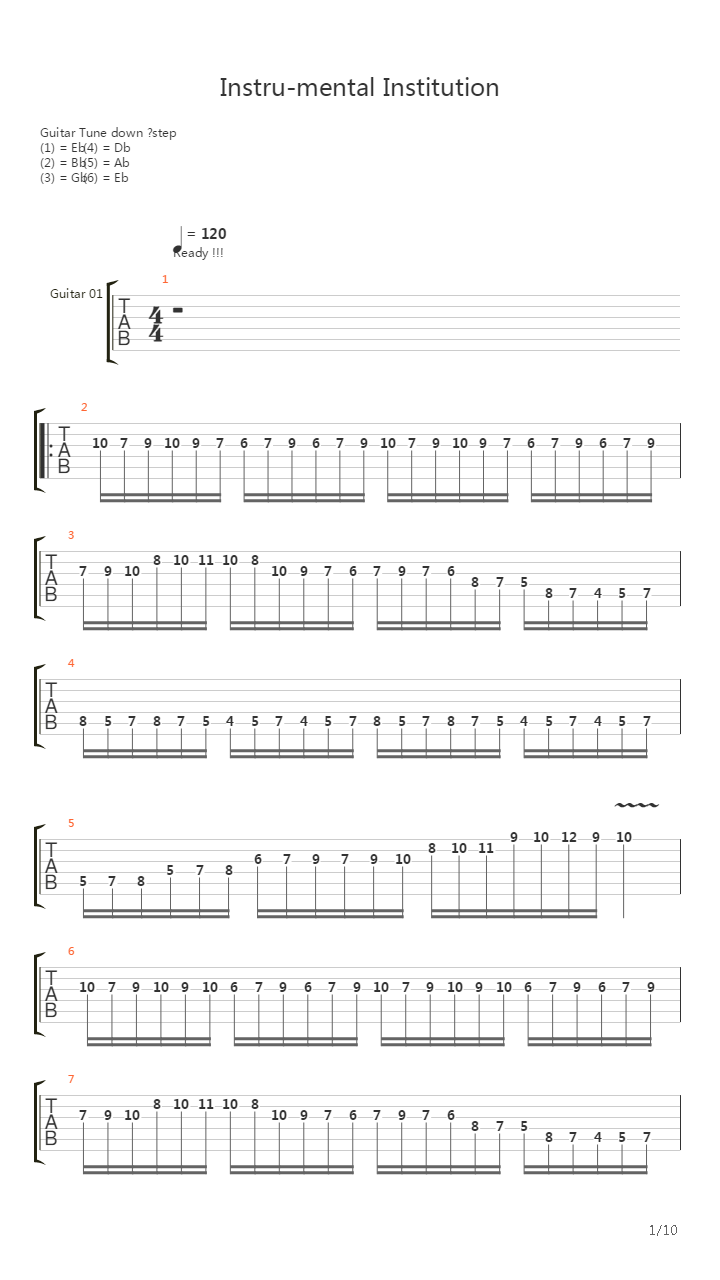 Instrumental Institution吉他谱