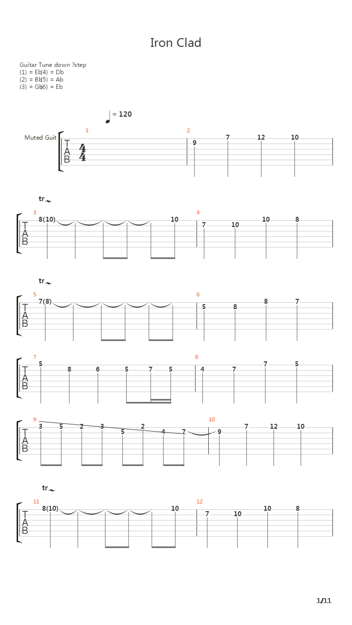 Iron Clad吉他谱
