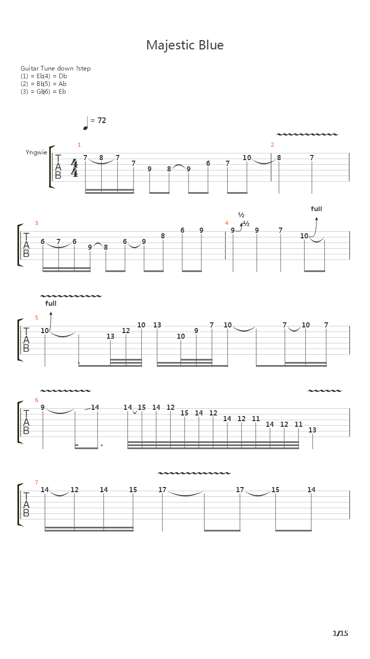 Majestic Blue吉他谱