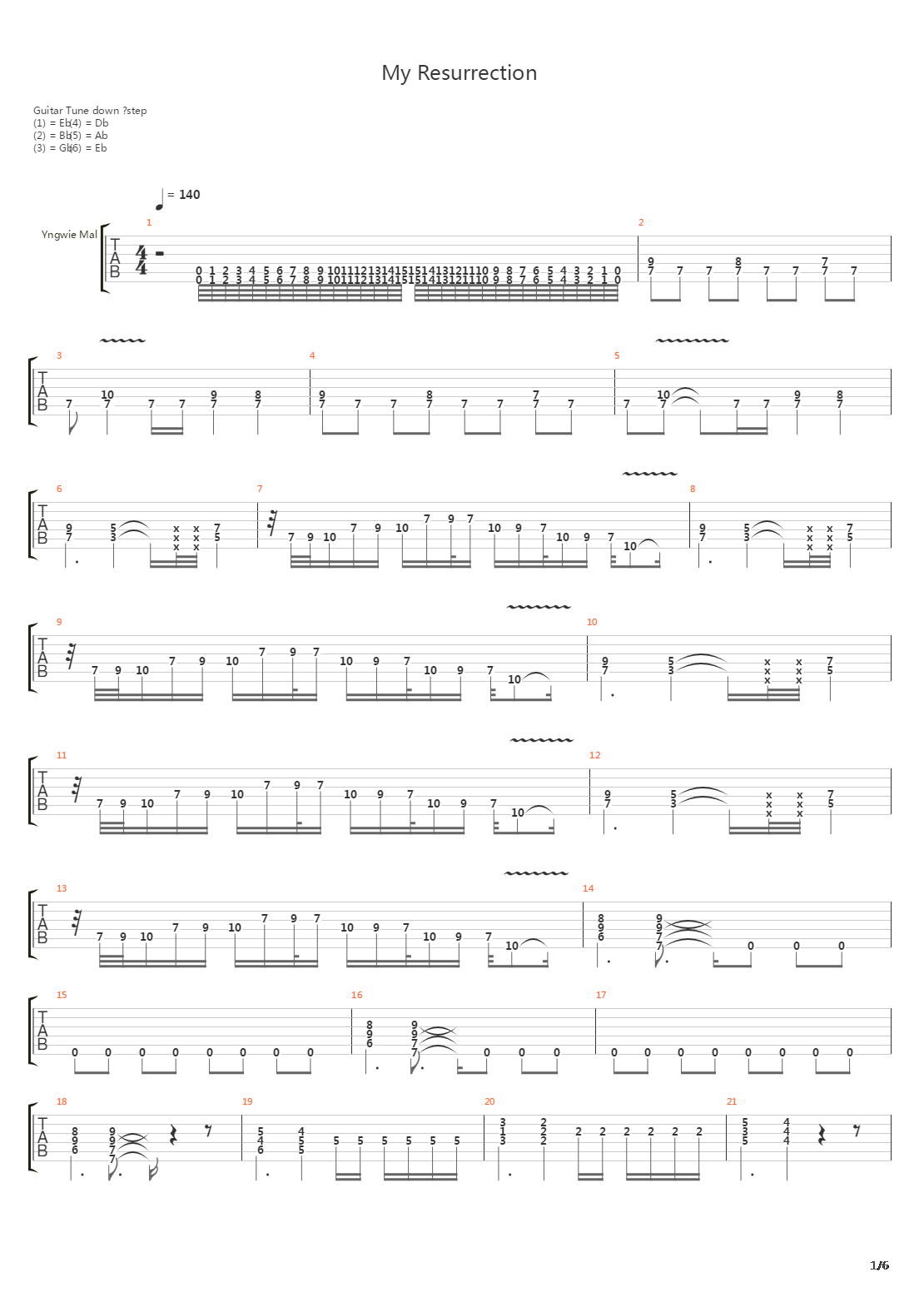 My Resurrection吉他谱