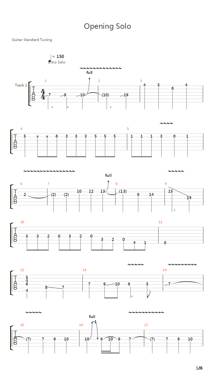 Opening吉他谱