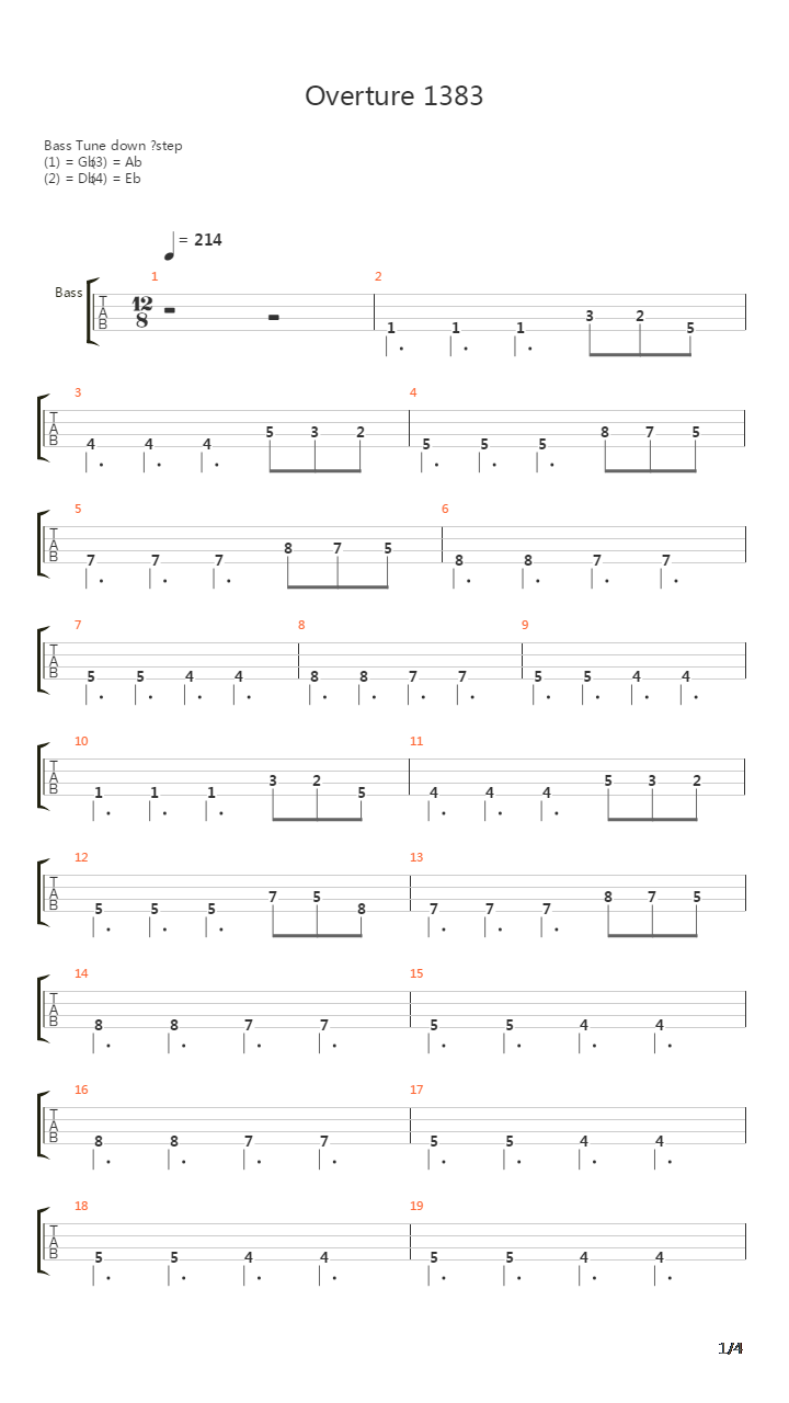 Overture 1383吉他谱