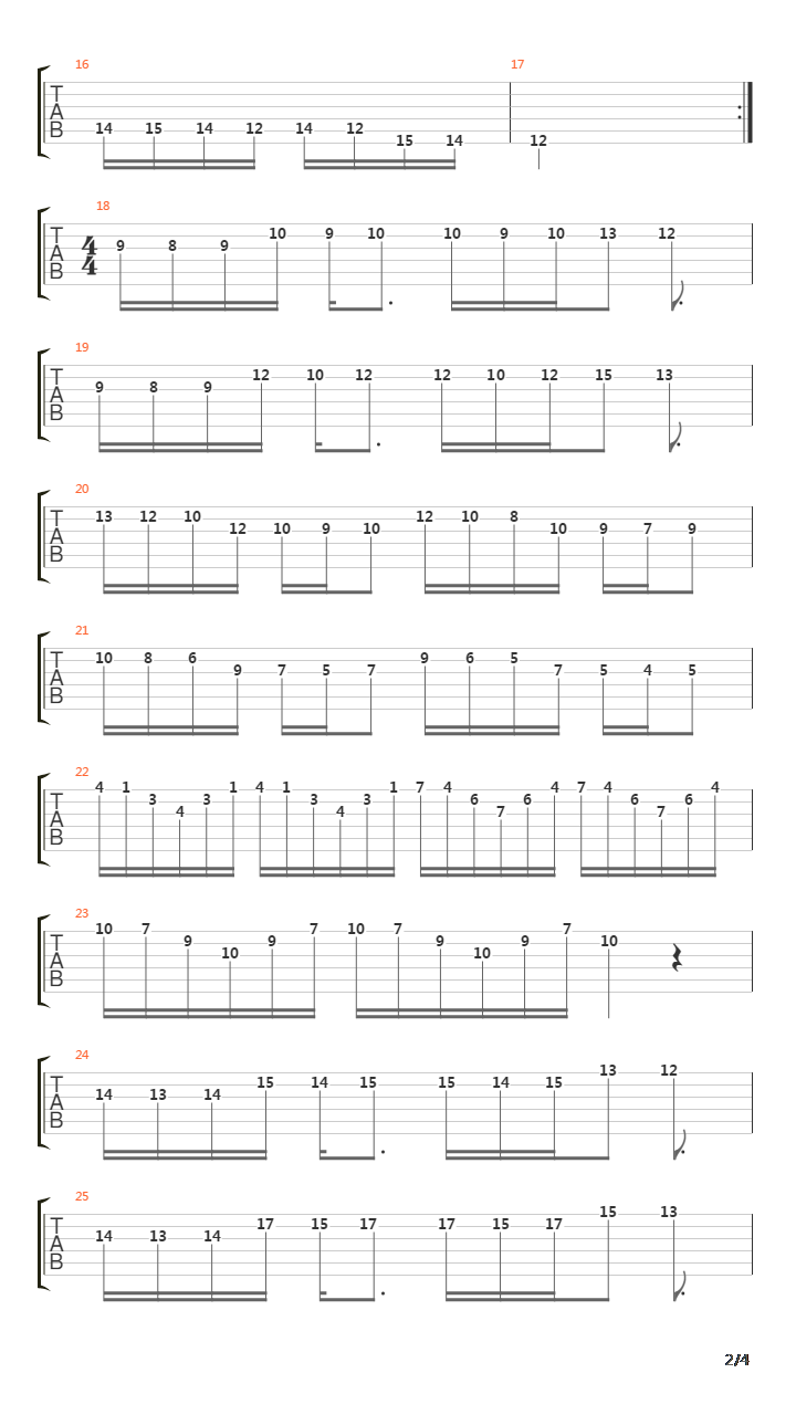 Paraphrase吉他谱