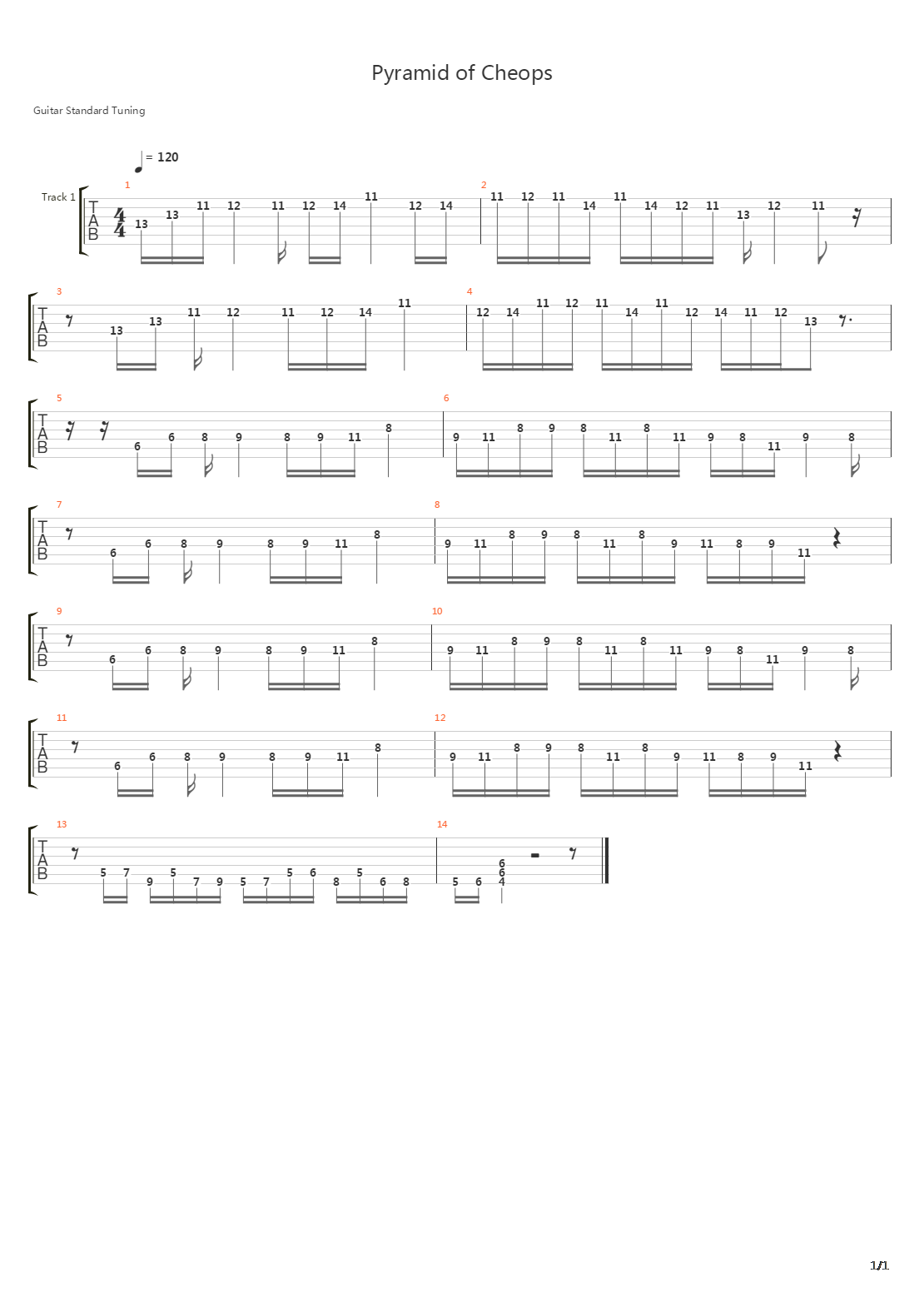 Pyramid Of Cheops吉他谱