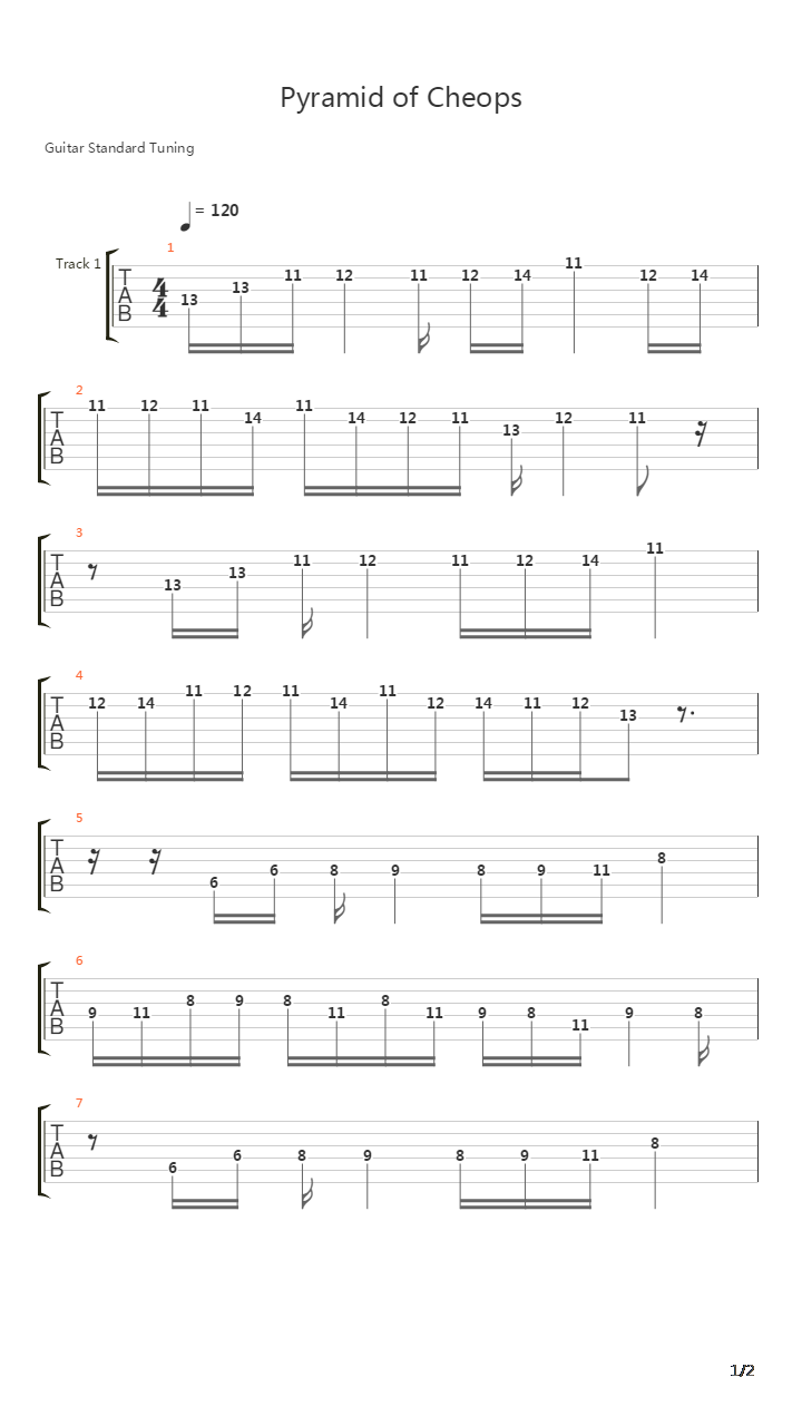 Pyramid Of Cheops吉他谱