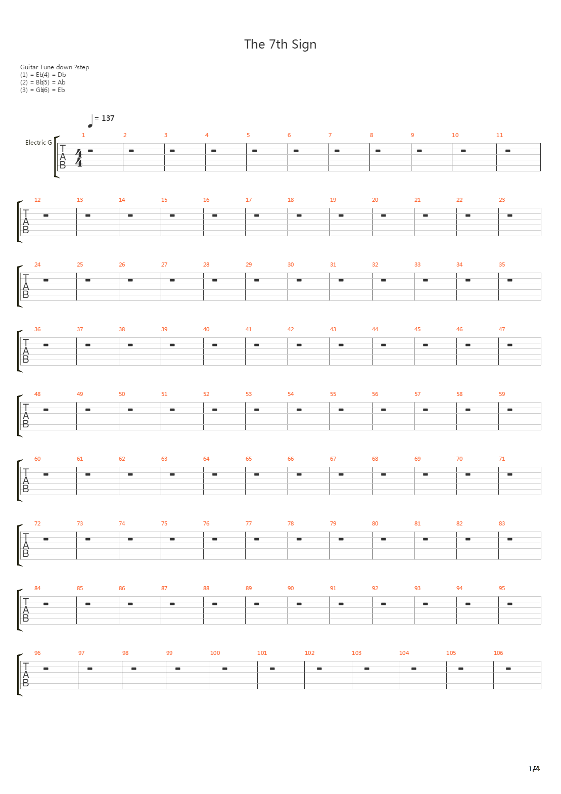 The 7th Sign吉他谱