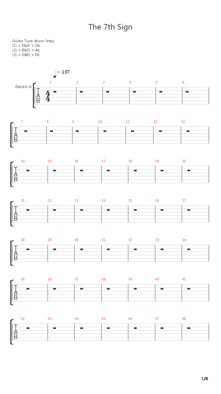 The 7th Sign吉他谱