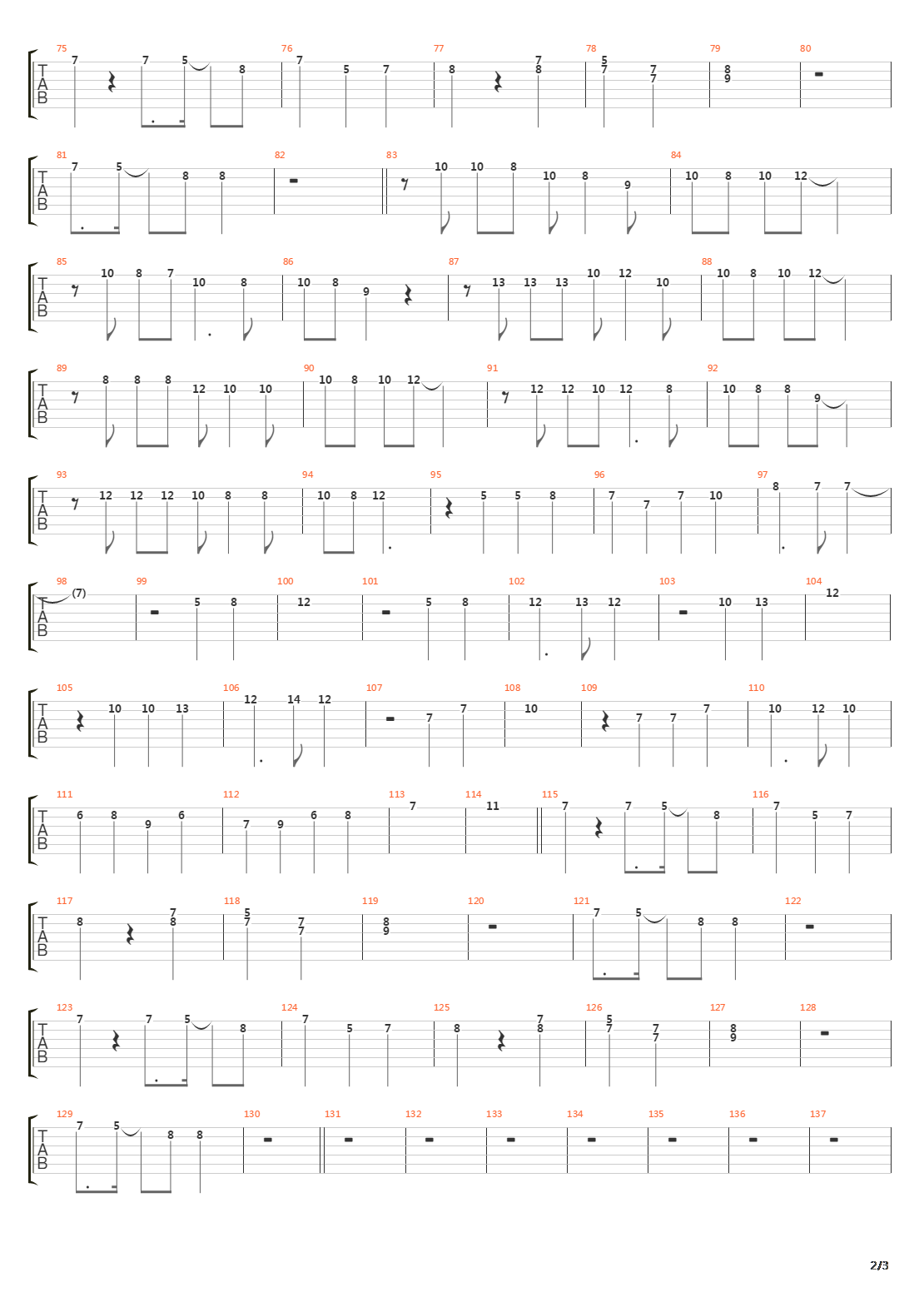 The Seventh Sign吉他谱