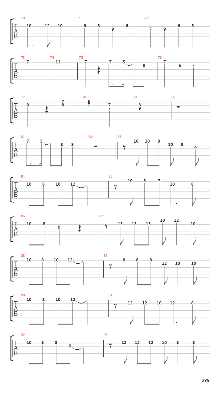 The Seventh Sign吉他谱