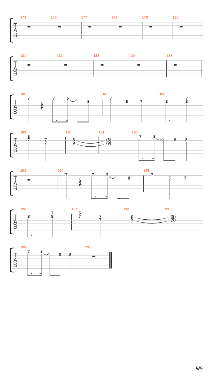 The Seventh Sign吉他谱