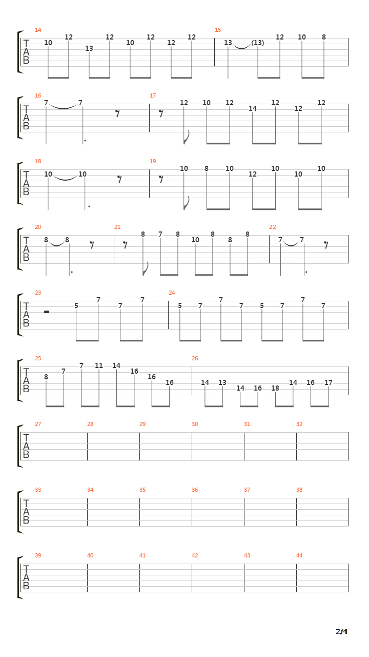 The Seventh Sign吉他谱