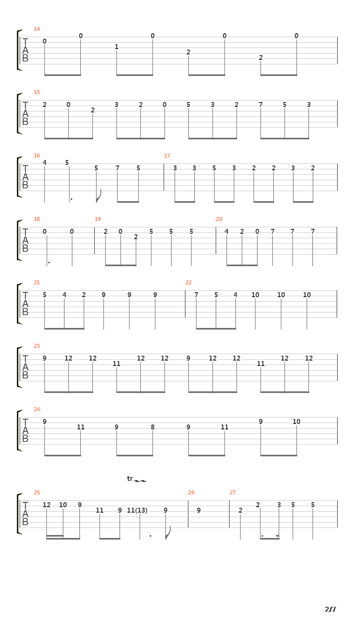 Vivaldi Guitar吉他谱