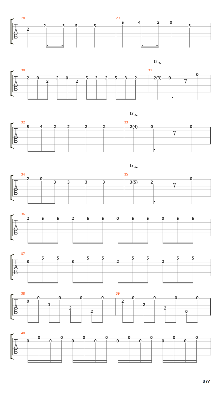 Vivaldi Guitar吉他谱