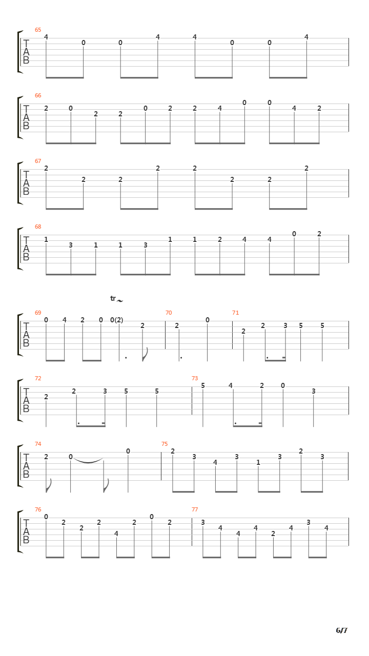 Vivaldi Guitar吉他谱