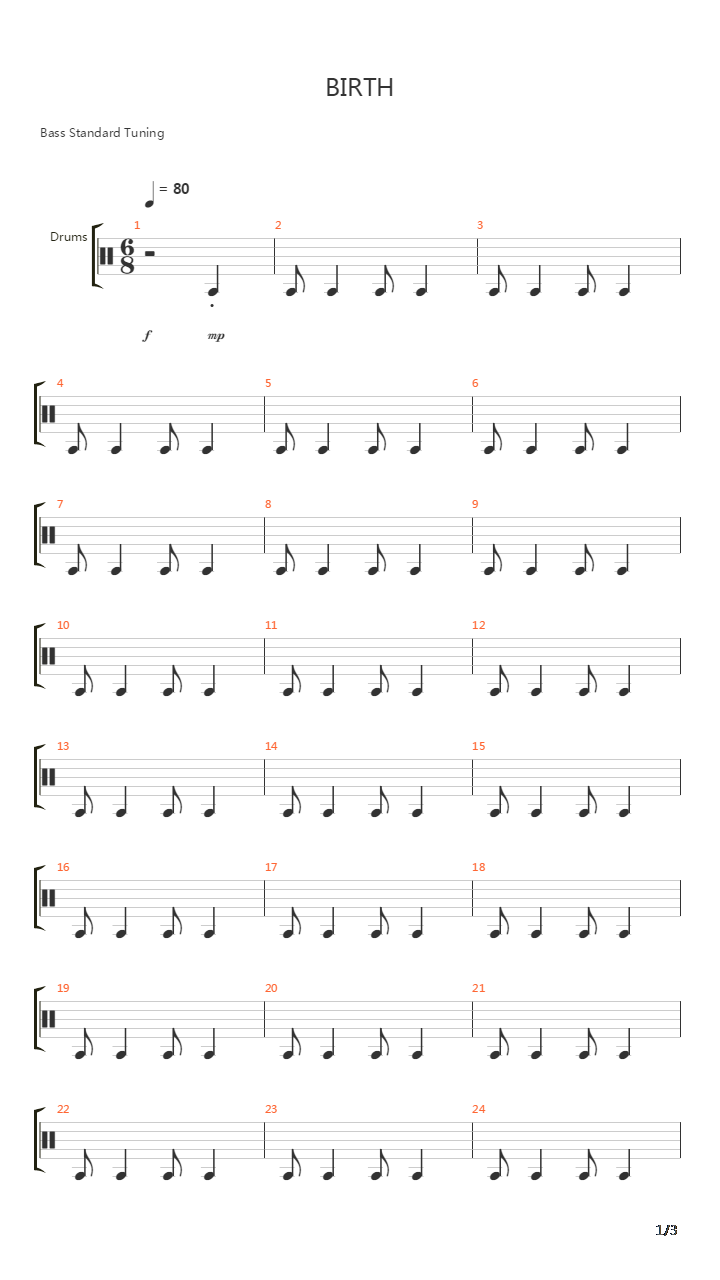 Birth吉他谱