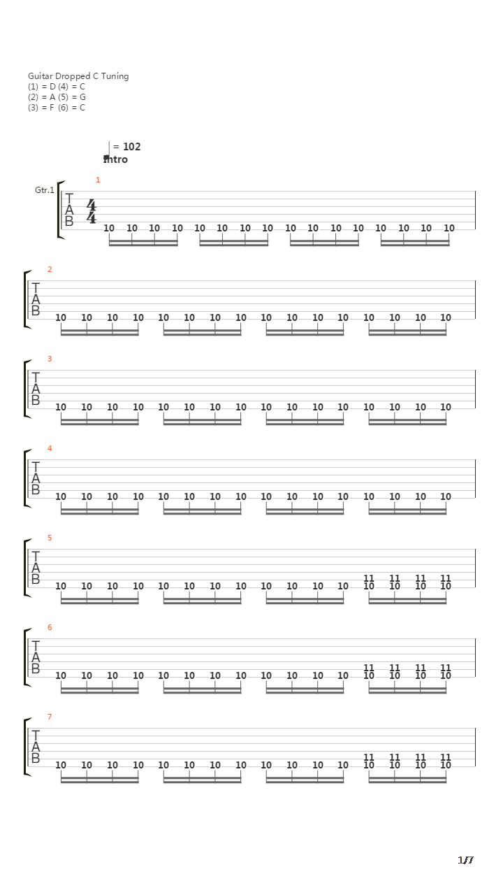 End Of The Beginning吉他谱