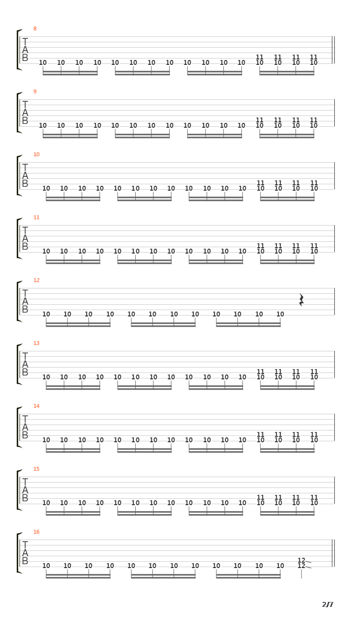 End Of The Beginning吉他谱