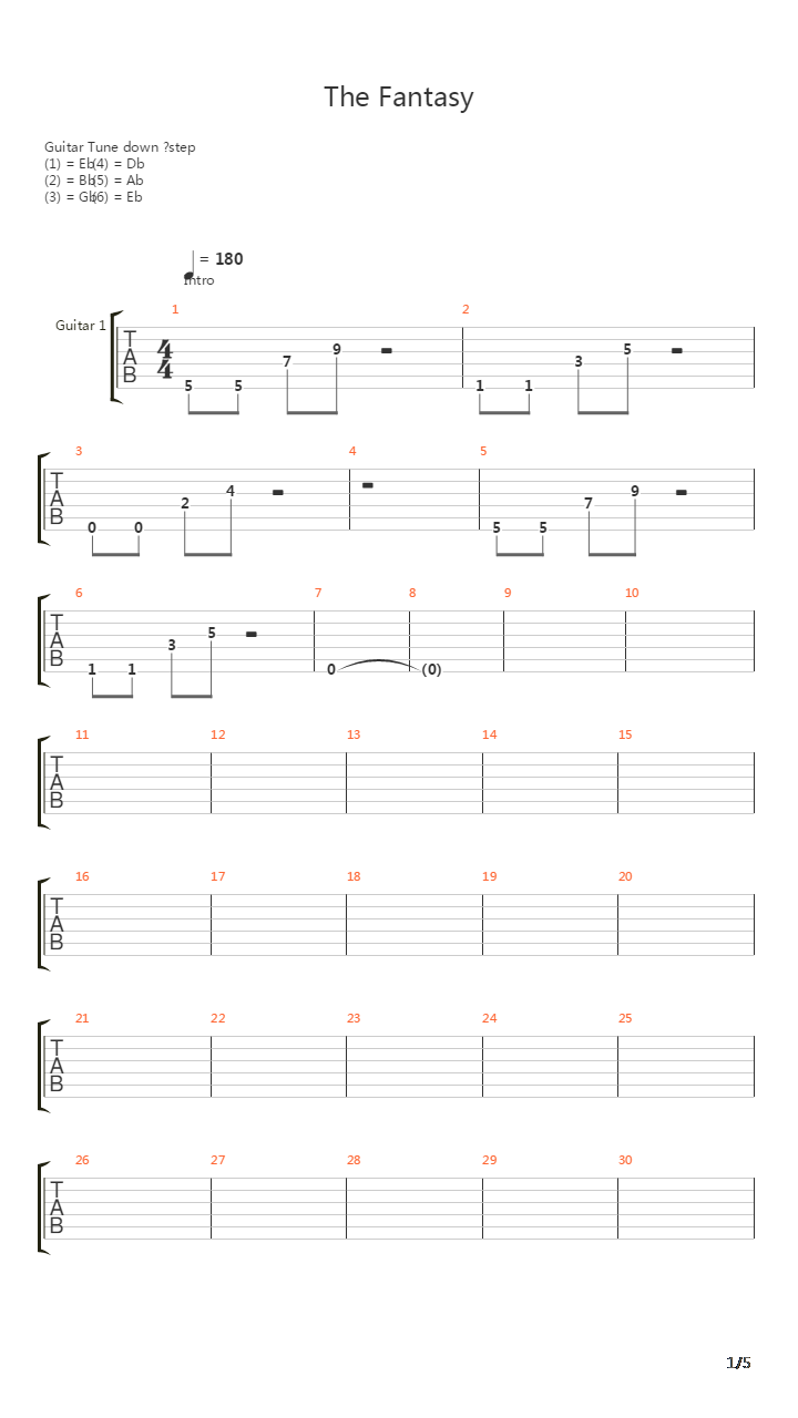 Fantasy吉他谱