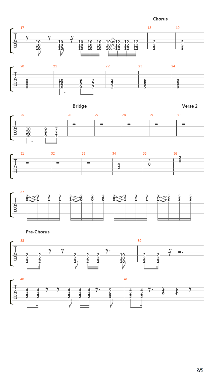 Mission吉他谱