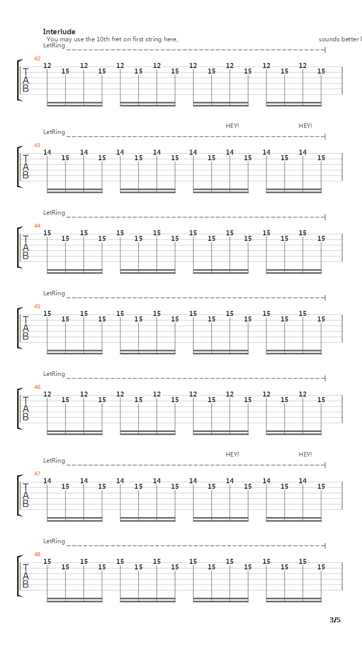 Mission吉他谱