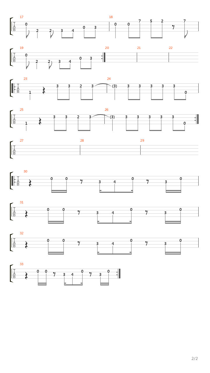 BASS练习曲 - James Brown R&amp;B吉他谱