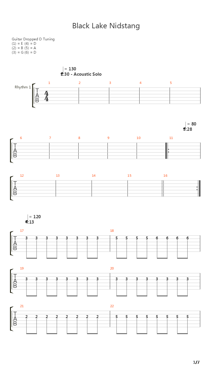 Black Lake Nidstng吉他谱