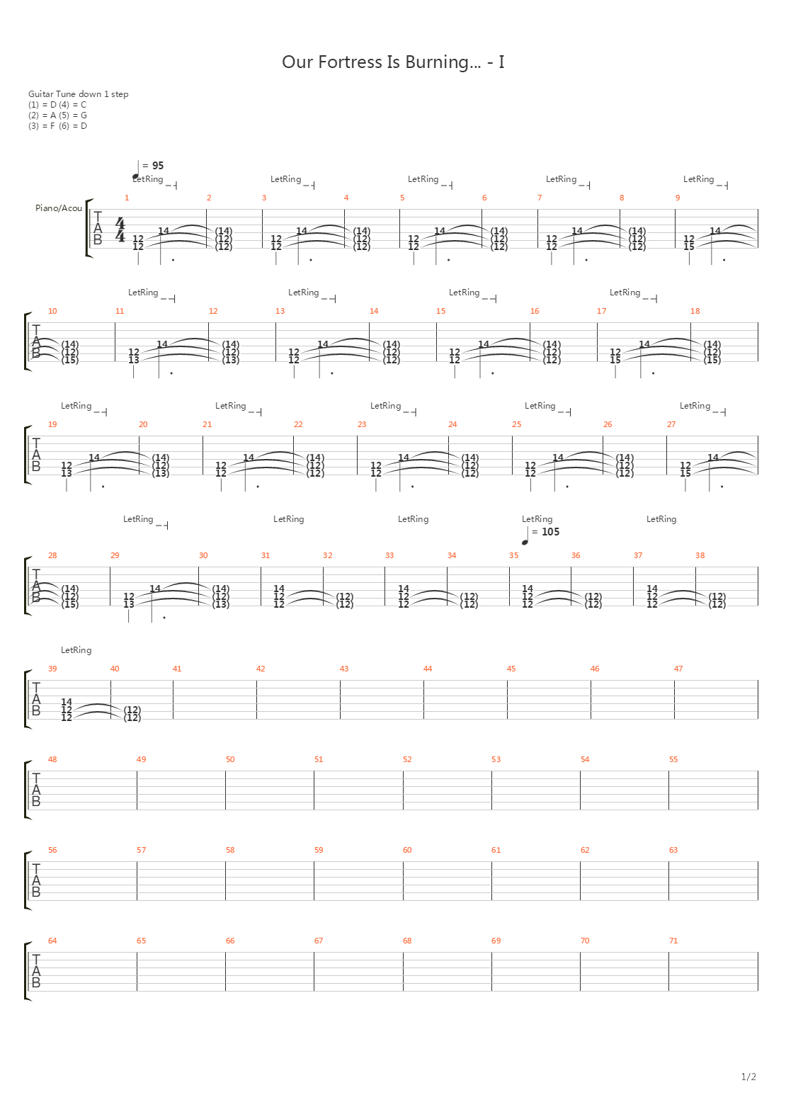 Our Fortress Is Burning - I吉他谱