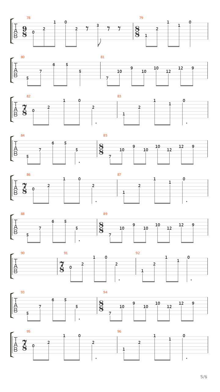 The Misshapen Steed吉他谱