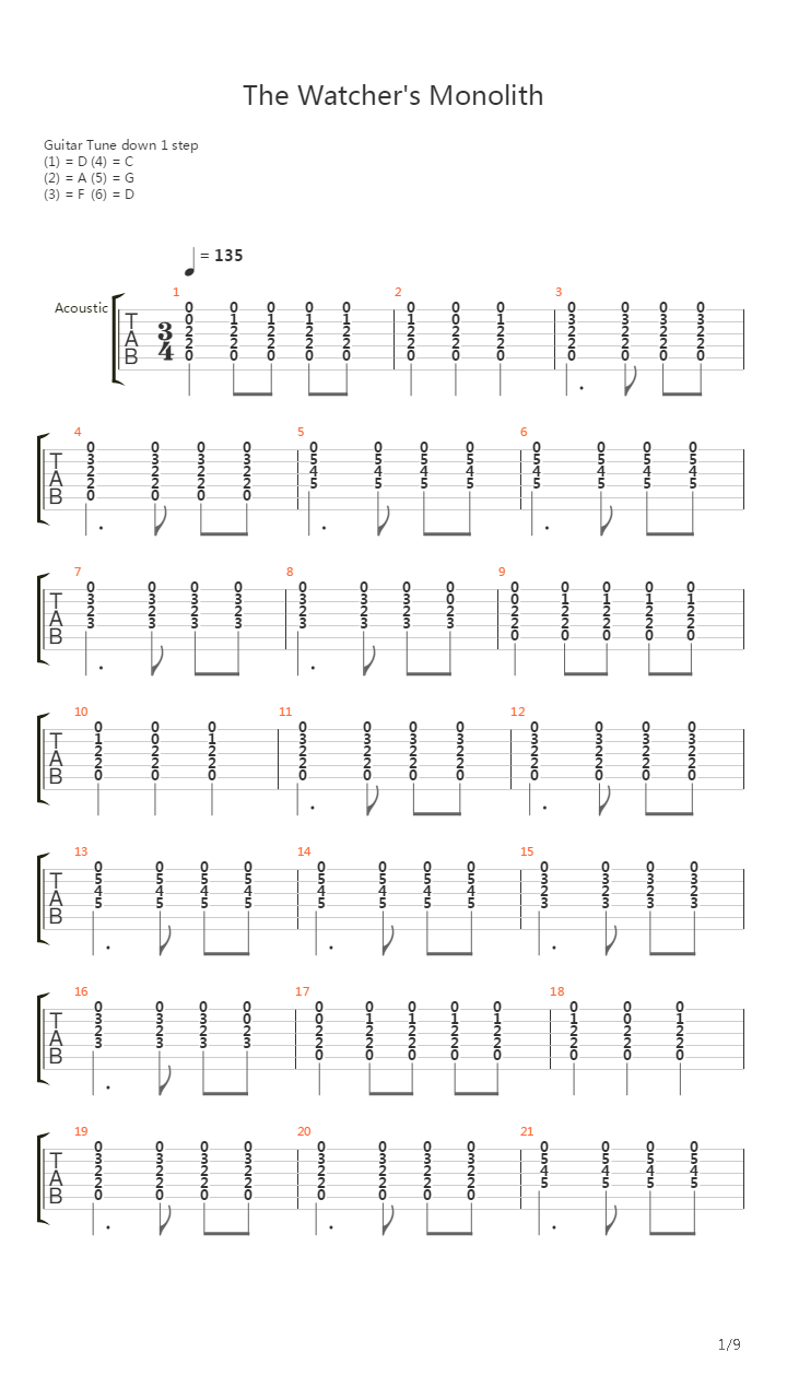 The Watchers Monolith吉他谱