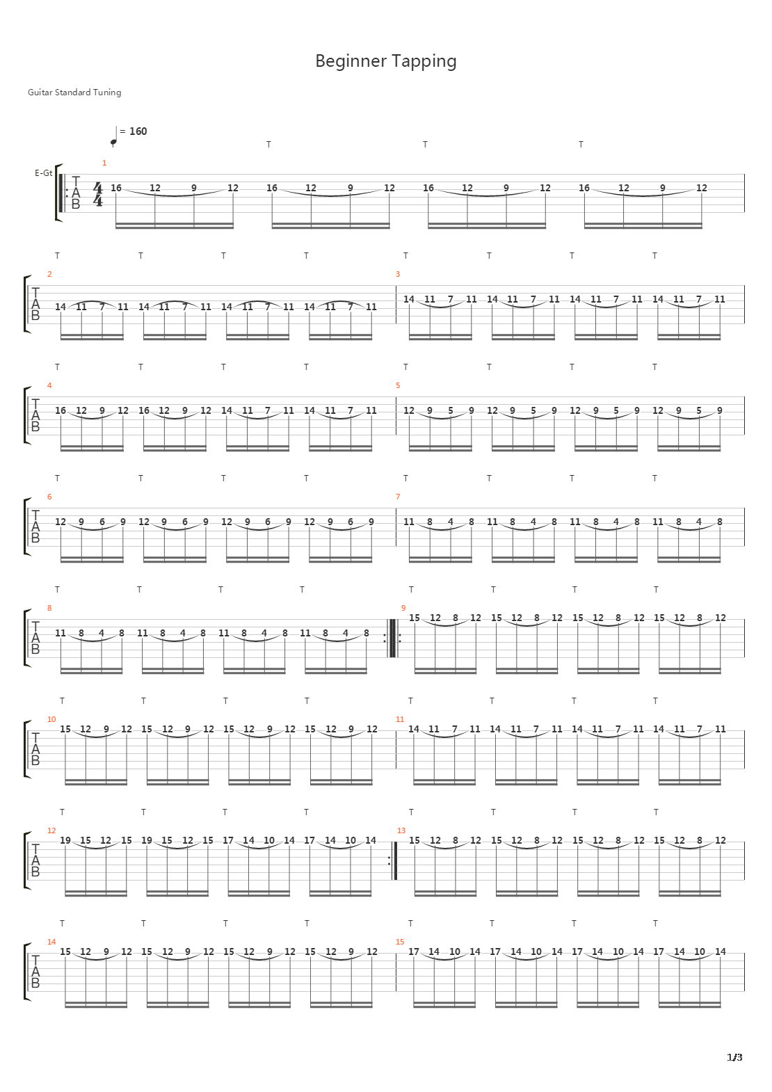 Beginner Tapping吉他谱