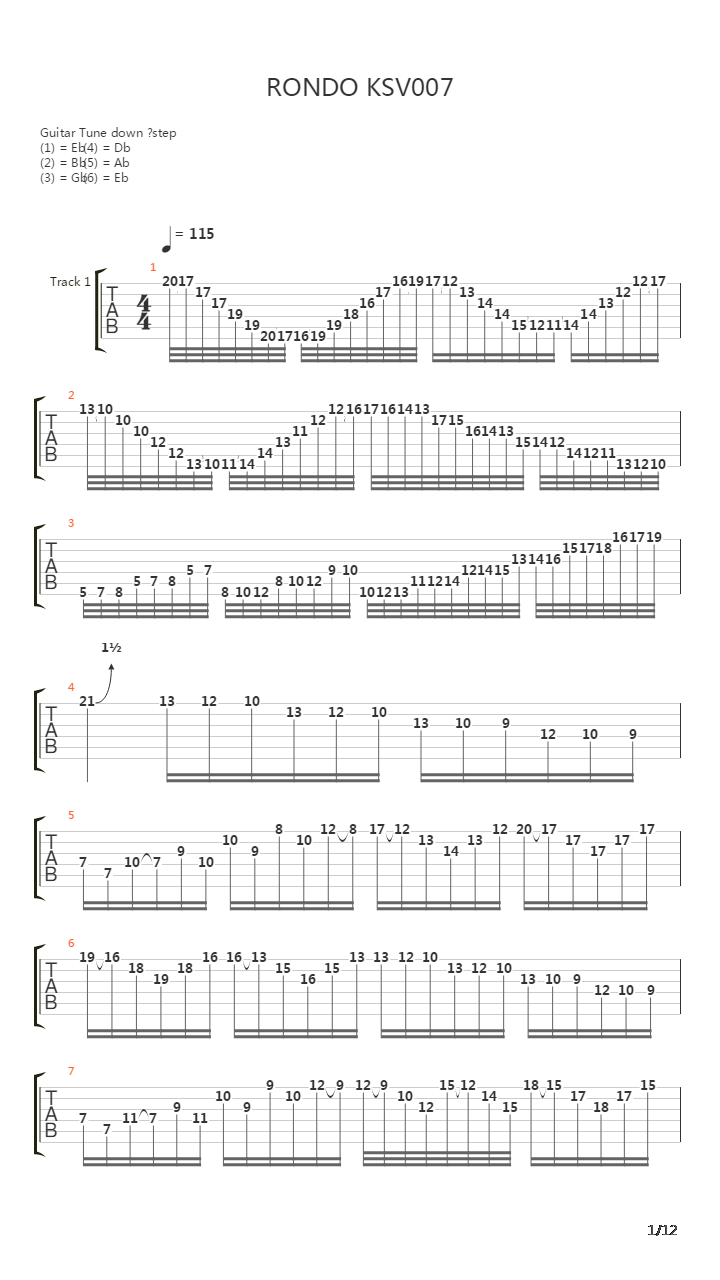 RONDO KSV007吉他谱