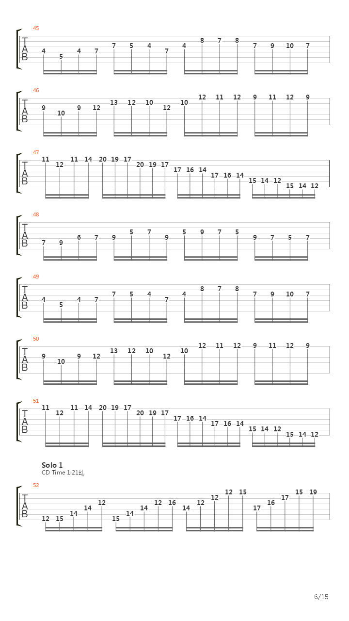 Opus 1吉他谱