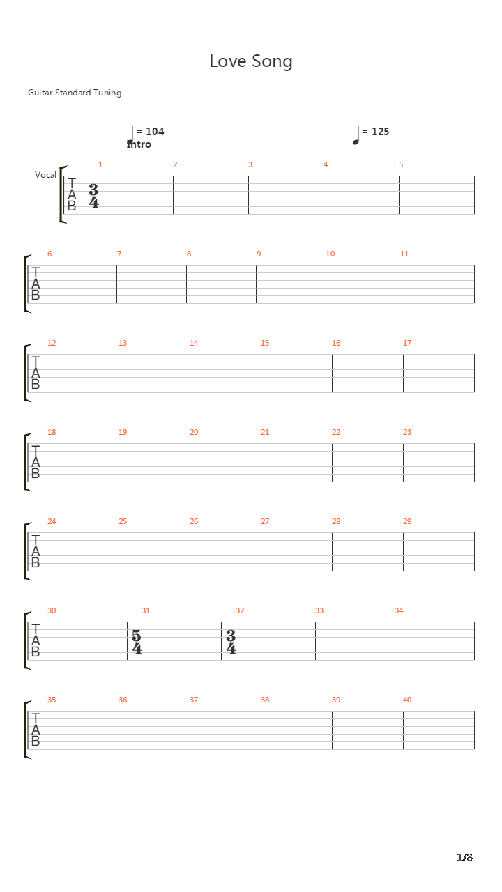 Love Song吉他谱
