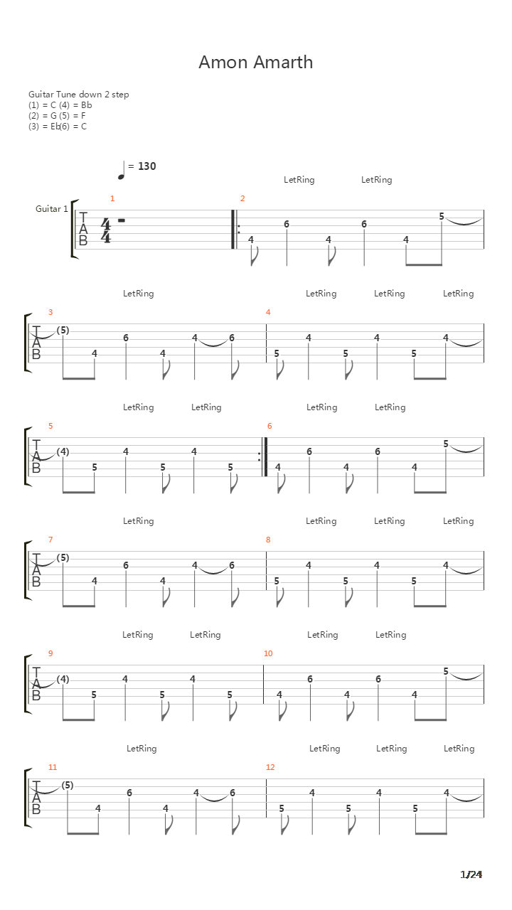 Amon Amarth吉他谱